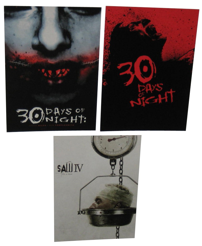 30 Days of Night & Saw IV Scary Horror Movie (2007) Aquarius Postcard Lot