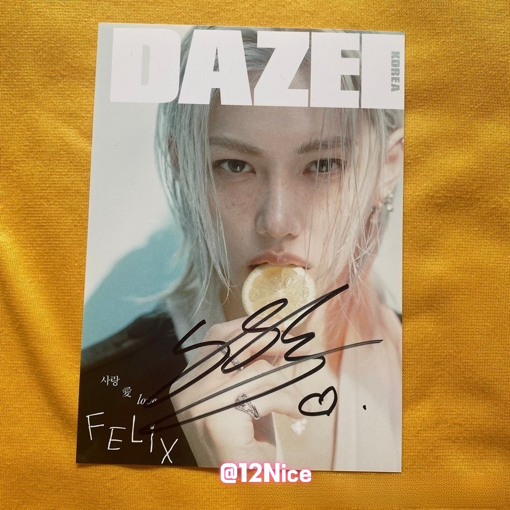 STRAY KIDS Felix Autographed Signed Photo 4*6 K-POP 2026 #Nice