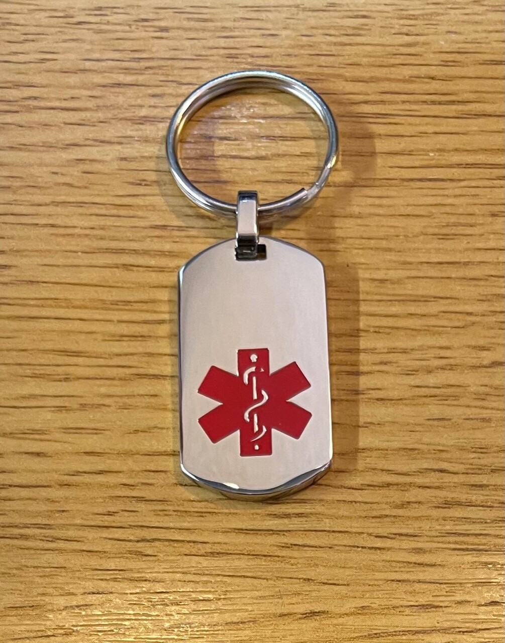 Medical Alert ID Keychain – FREE ENGRAVING / WALLET CARD & SHIPPING-USA