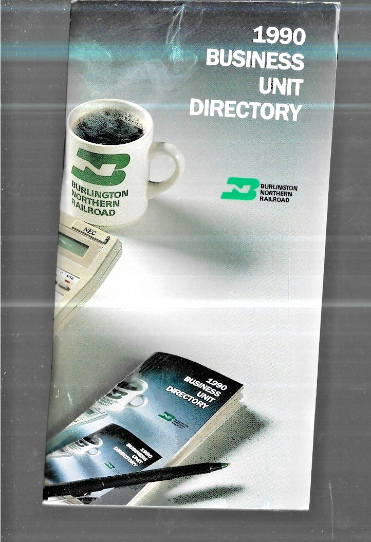 1990 BN BURLINGTON NORTHERN UNIT DIRECTORY