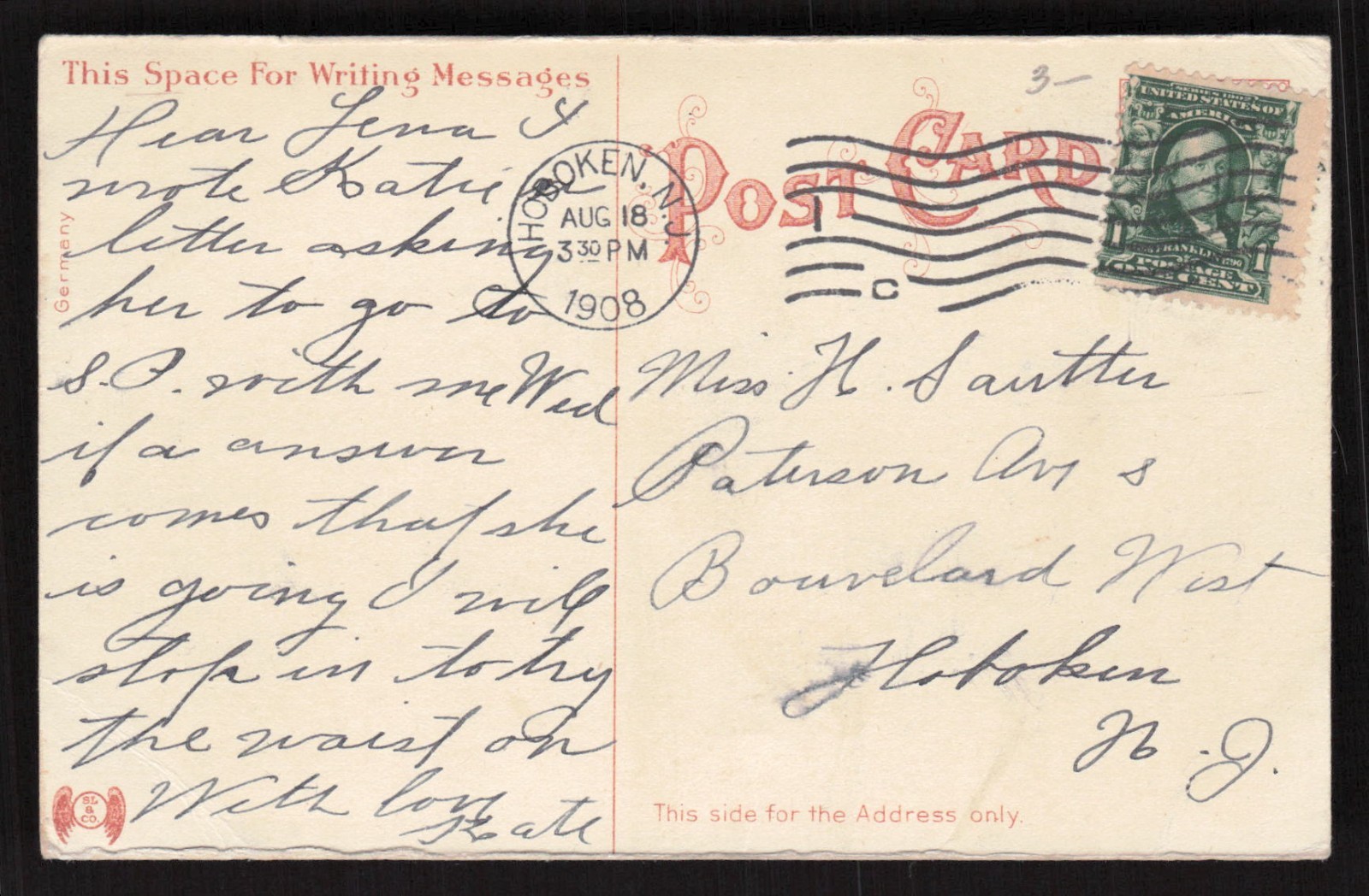 New York NY Brooklyn Coney Island Amusement Park Luna Park Swing Posted 1908