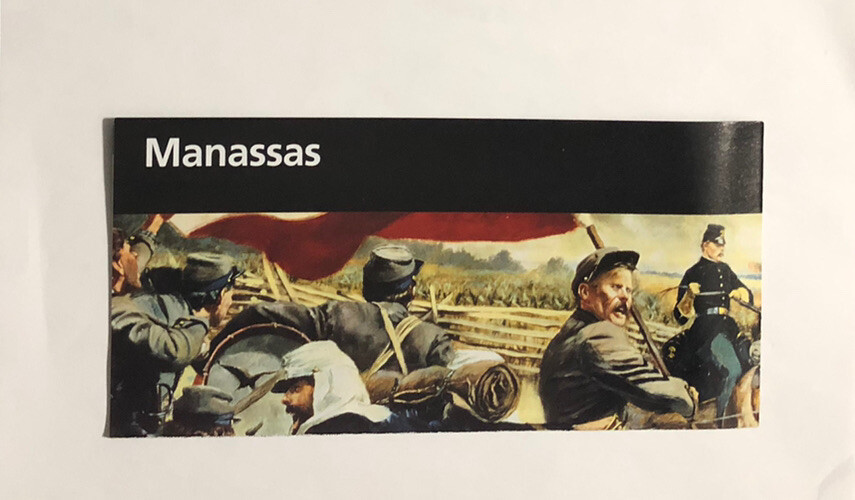 Manassas National Battlefield Park Unigrid Brochure Map NEWEST VERSION Virginia