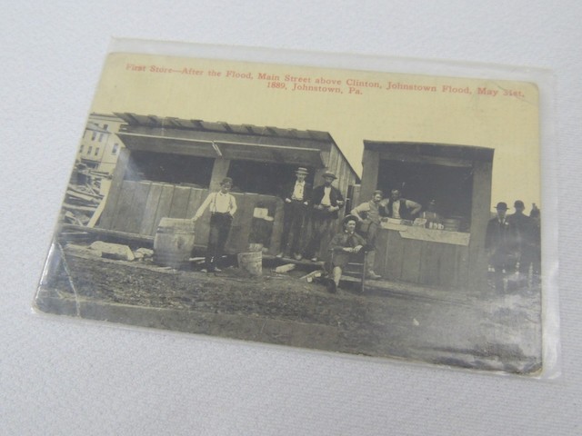 8 Vintage Antique 1889 Johnstown Flood Postcard Photographs w/ Sleeves
