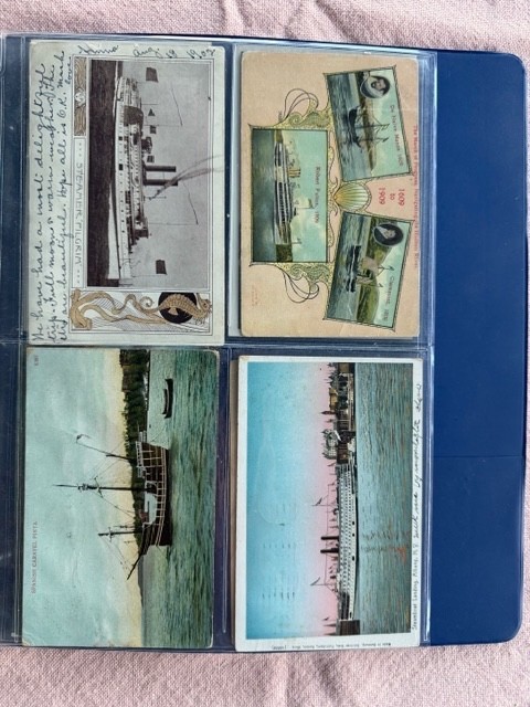 58 Postcards 1906-1940s in Plastic Sleeves. Some unused