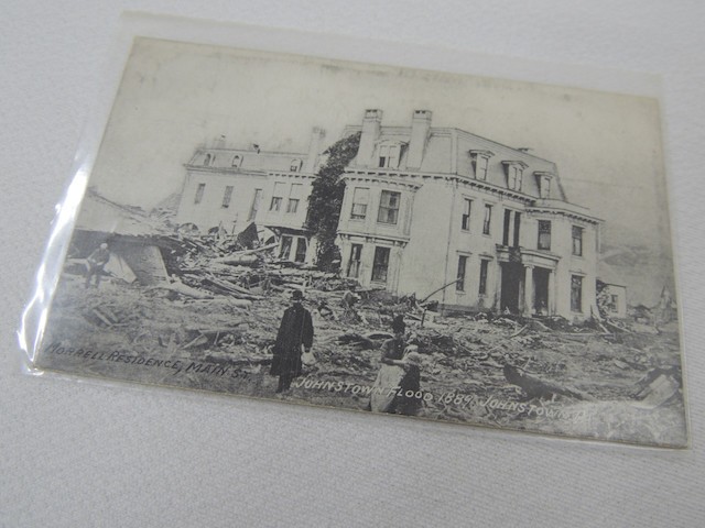 8 Vintage Antique 1889 Johnstown Flood Postcard Photographs w/ Sleeves (1 Repro)