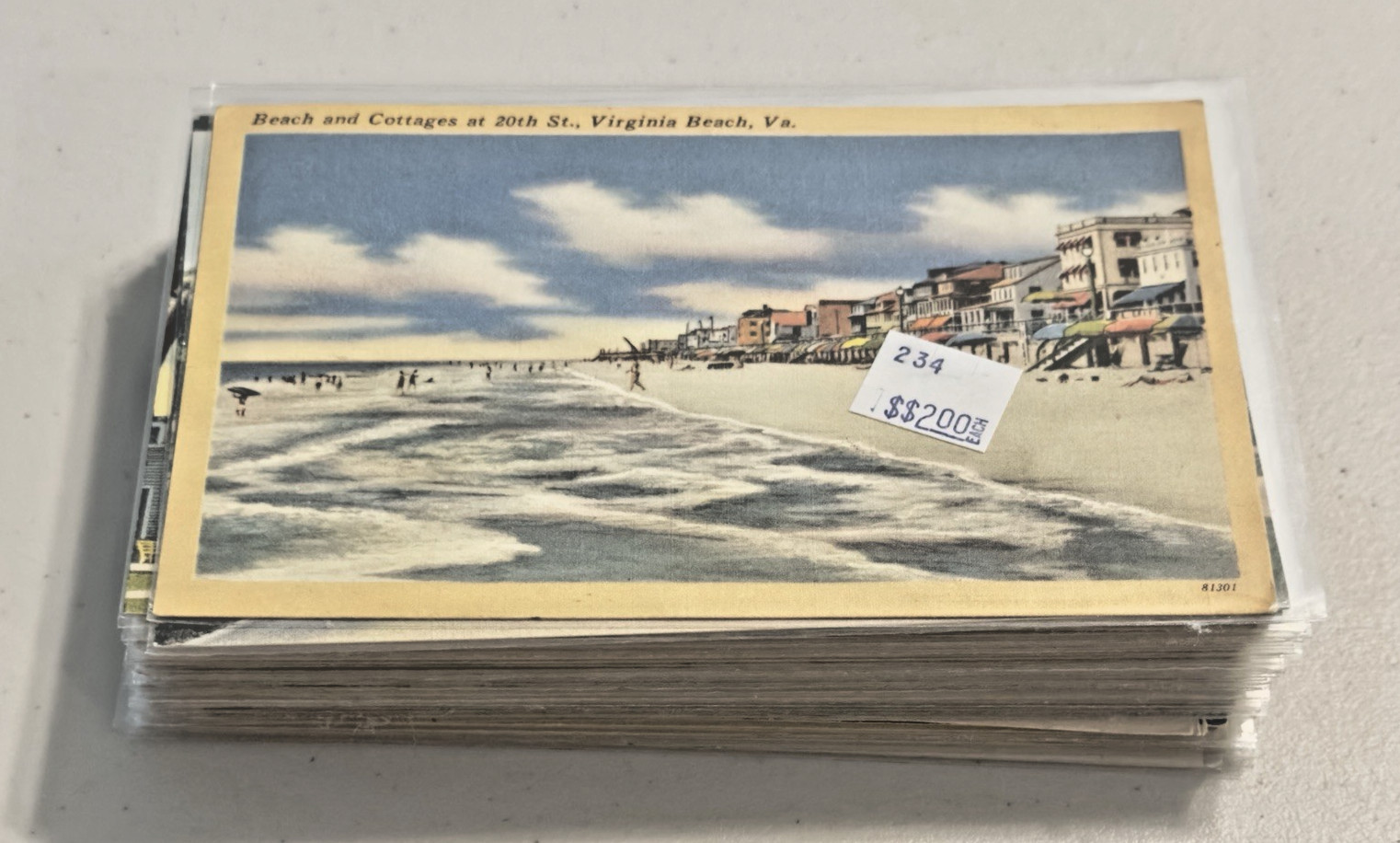 Lot Of 50 Vintage Virginia Postcards In Protective Sleeves