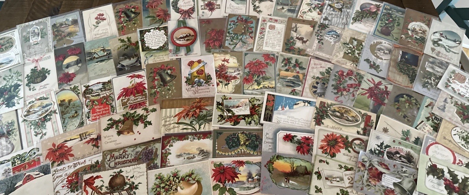 Big Quality ~Lot of~100 Antique Christmas~Postcards~Early 1900’s~ in sleeves