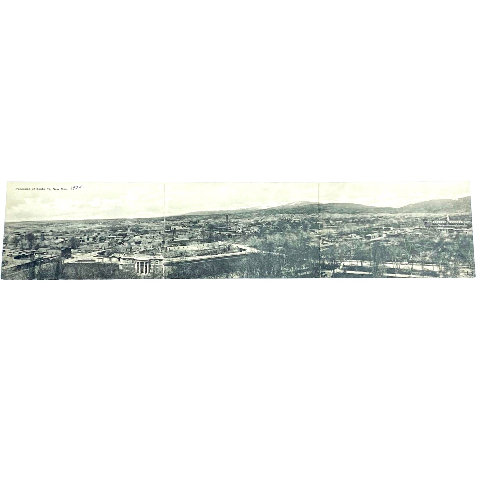 1920 Panorama of Santa Fe New Mexico Fold-out Postcard