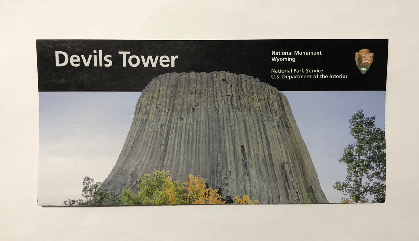 Devils Tower National Monument Park Unigrid Brochure NEWEST VERSION 2022 Wyoming