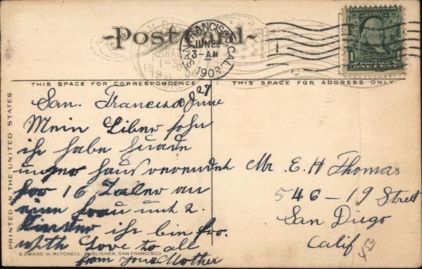 Navy Fencing Board United States Warship Mitchell 1908 San Francisco, CA Vintage