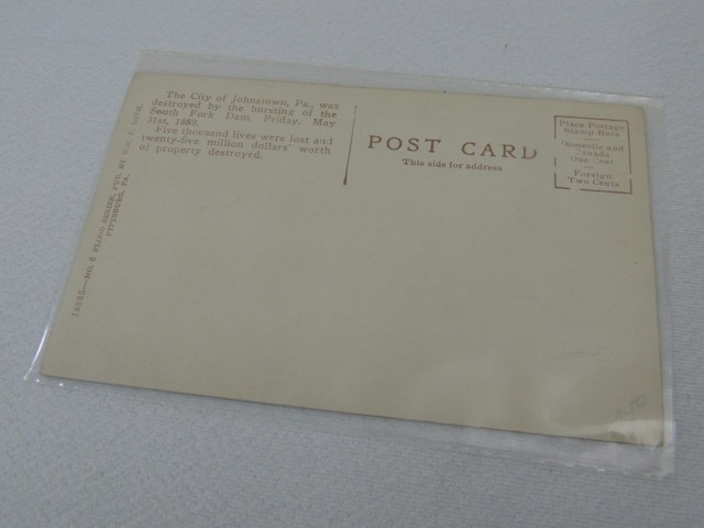 8 Vintage Antique 1889 Johnstown Flood Postcard Photographs w/ Sleeves