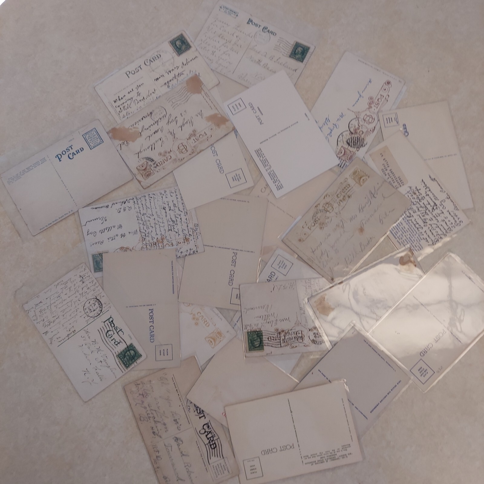 Post Cards, Antique Vintage 100 All In Sleeve Protector Mailed With Postage And