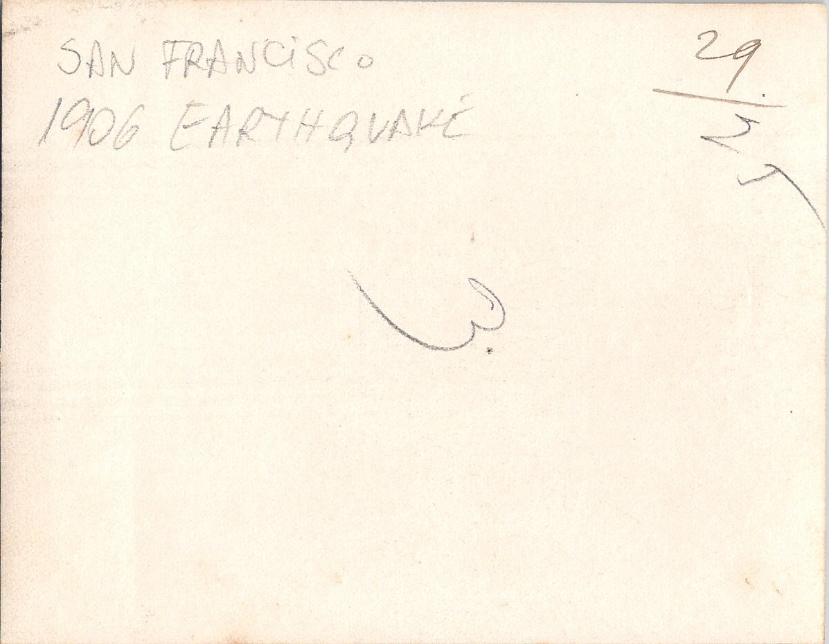 ff Not a postcard San Francisco 1906 Earthquake original real photo