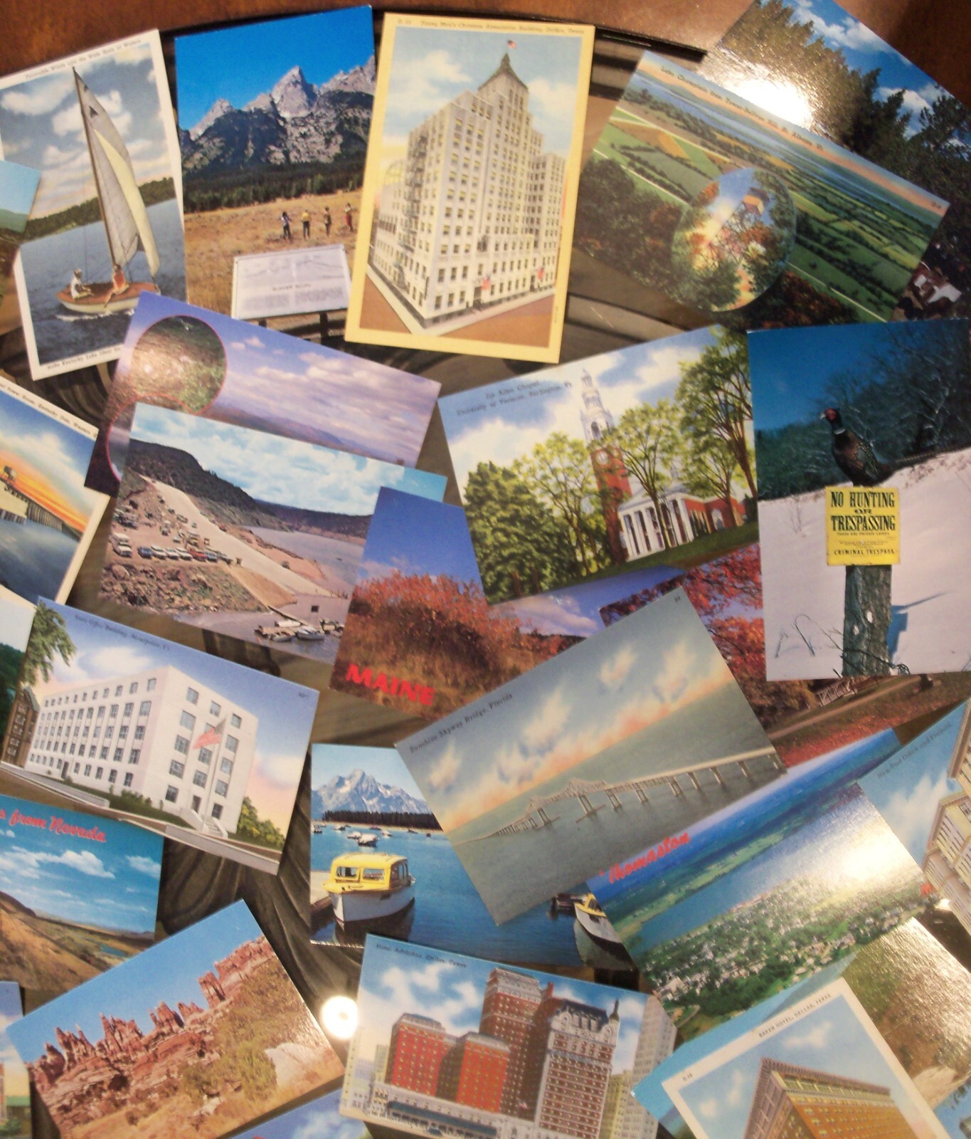 100+ US POSTCARD LOT UNPOSTED ROADSIDE AMERICANA LINEN/CHROME 50/50 USA UNUSED v