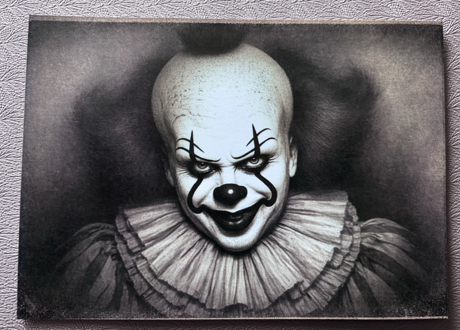 POSTCARD Weird Creepy Vintage Masks Halloween Cult Unusual Clown.