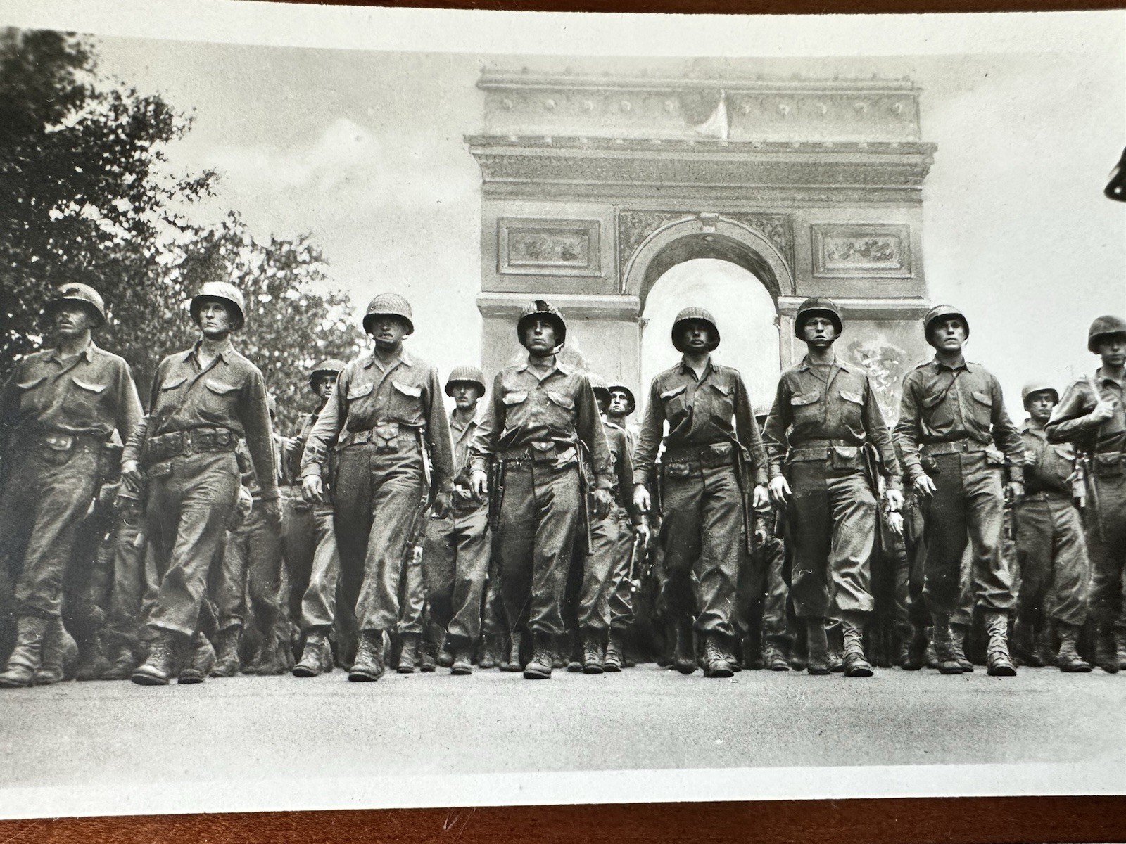 Lot of 4 WWII LIBERATION OF PARIS 1944 France US Troops Army Original RPPC Photo