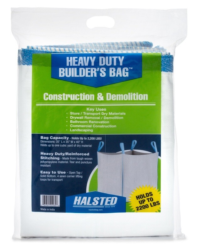 Halsted Heavy Duty Builders Bag Plastic Open Top Garbage Can 200 gal. Capacity 4