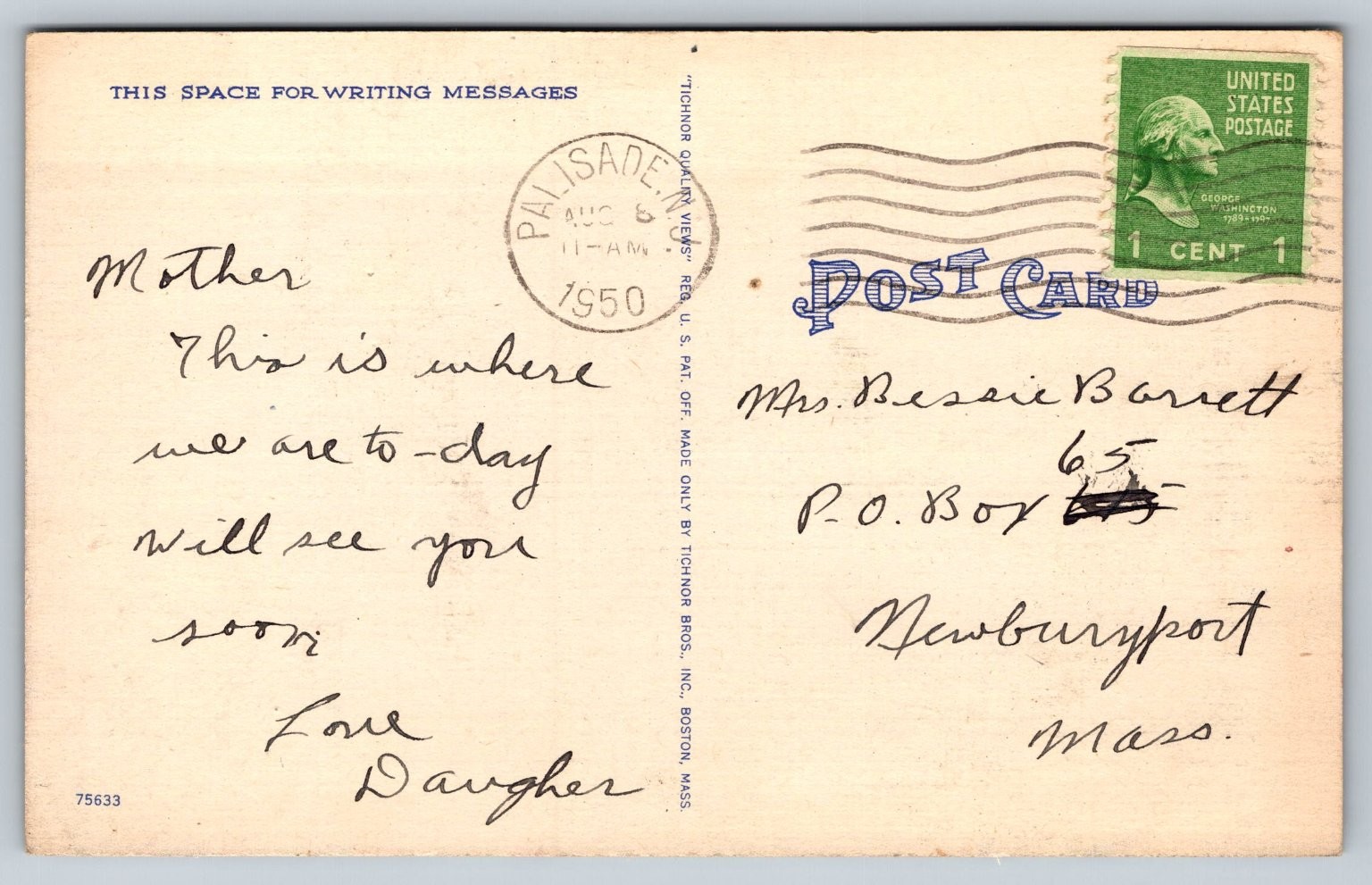 Vintage Cyclone Roller Coaster Palisades Amusement Park NJ Postcard 1950