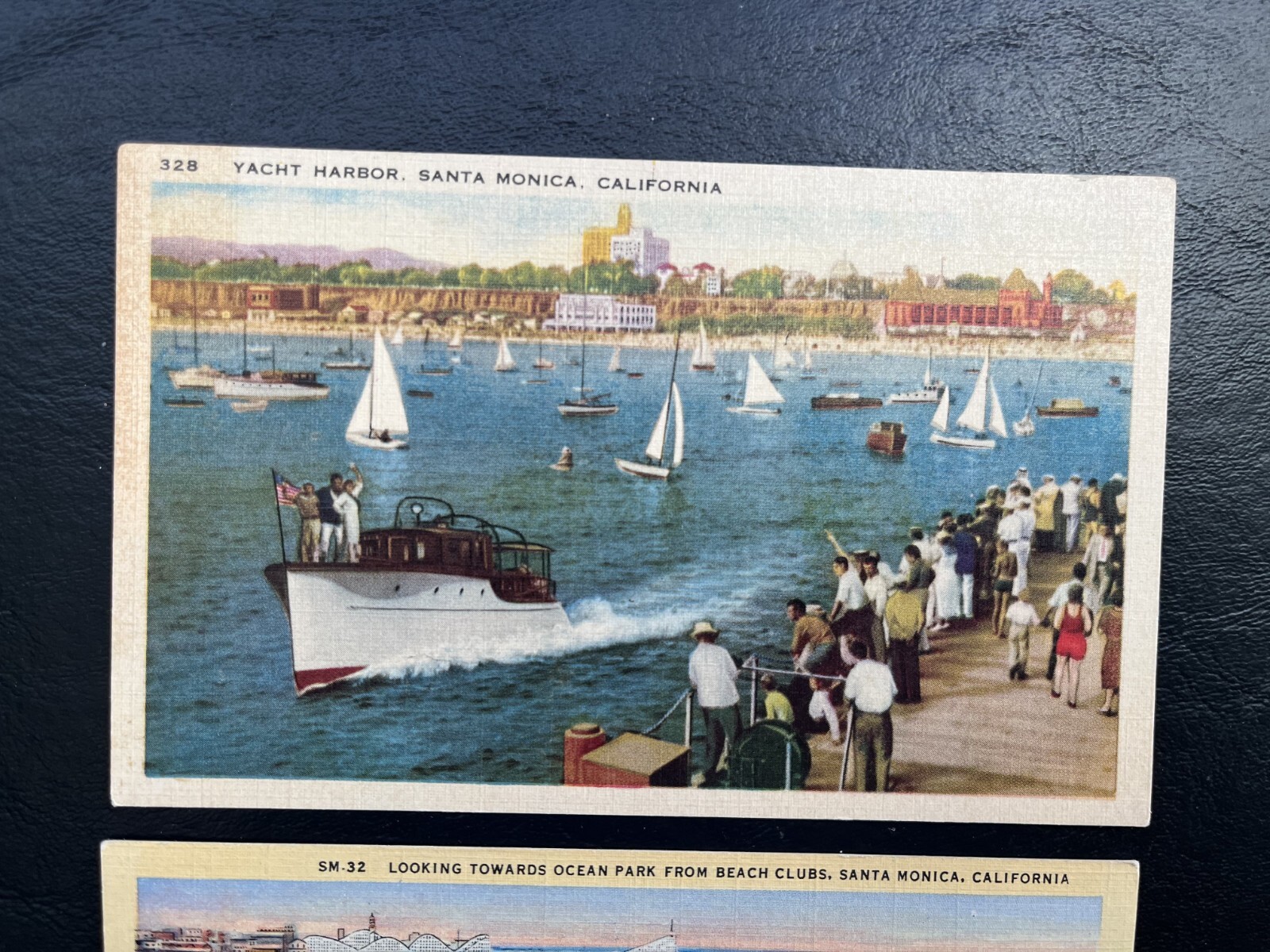 VTG Santa Monica California Postcards: Beach Clubs Coast Yacht Harbor 1930s-40s