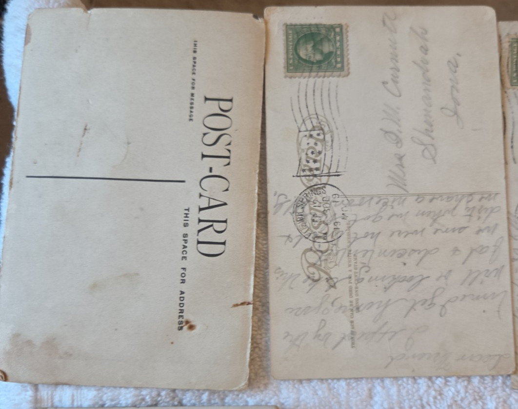 Lot Of 12 Antique And Vintage Post Cards 3 Written Posted early 1900’s