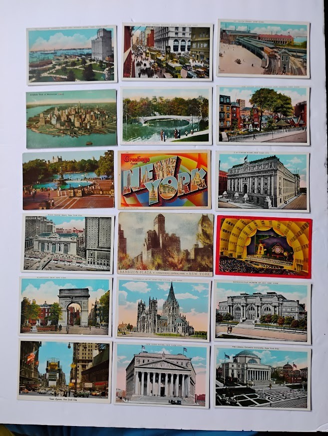 Vintage Lot of 120 New York City NYC Postcards