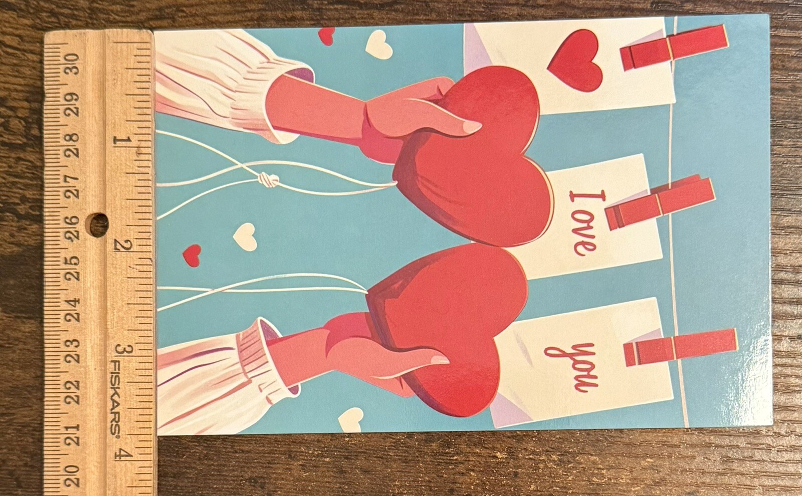 I Love You Hearts Valentine Love #4847 Postcard Card Ephemera Tag Journal