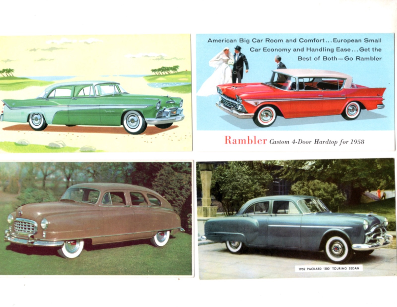 ANTIQUE AUTO, 1950’s, LOT OF 36 VINTAGE POSTCARDS (BL117)