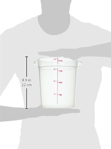 4 Qt Round Polypropylene Food Storage Container Camwear