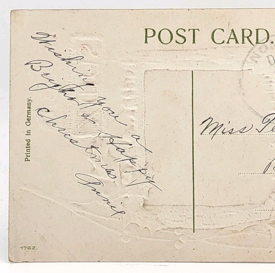 c1909 Christmas Greetings Picture Postcard – Christmas Greetings ~ #-9736