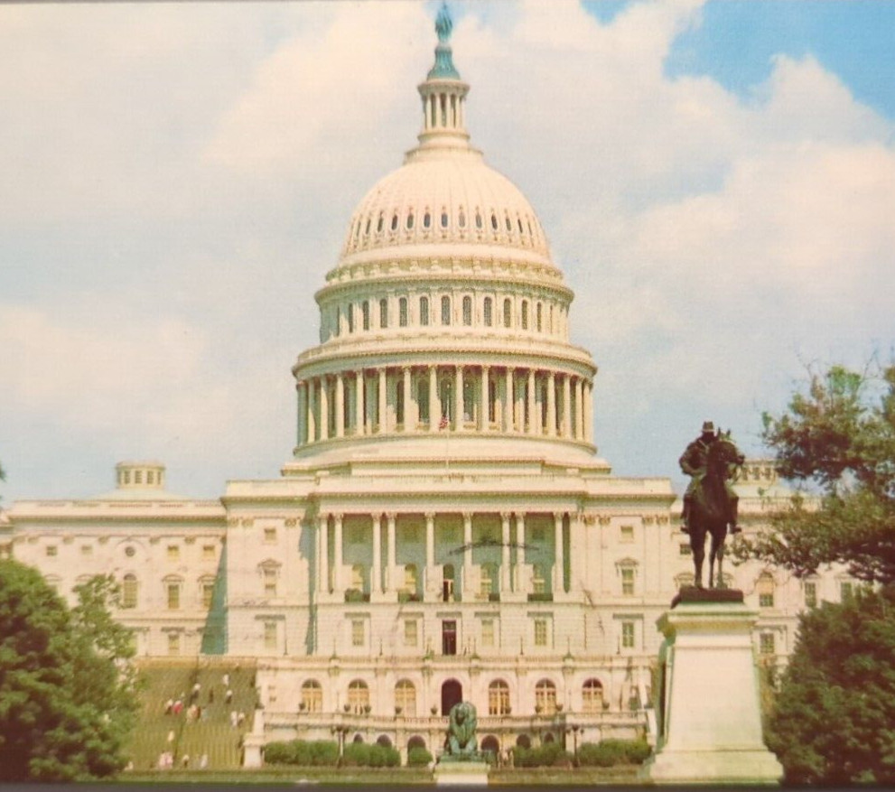 United States Historic Capital Building Washington DC VTG Chrome Postcard 1965