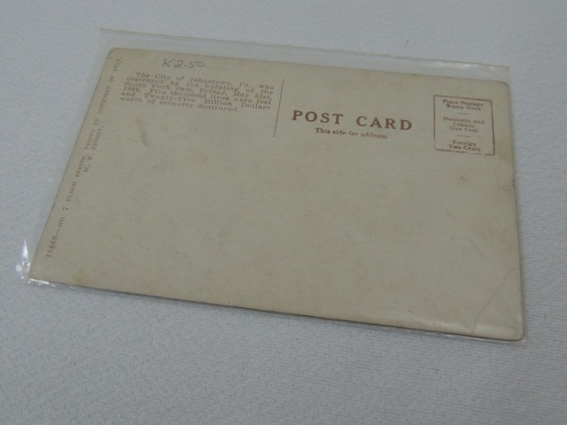 8 Vintage Antique 1889 Johnstown Flood Postcard Photographs w/ Sleeves