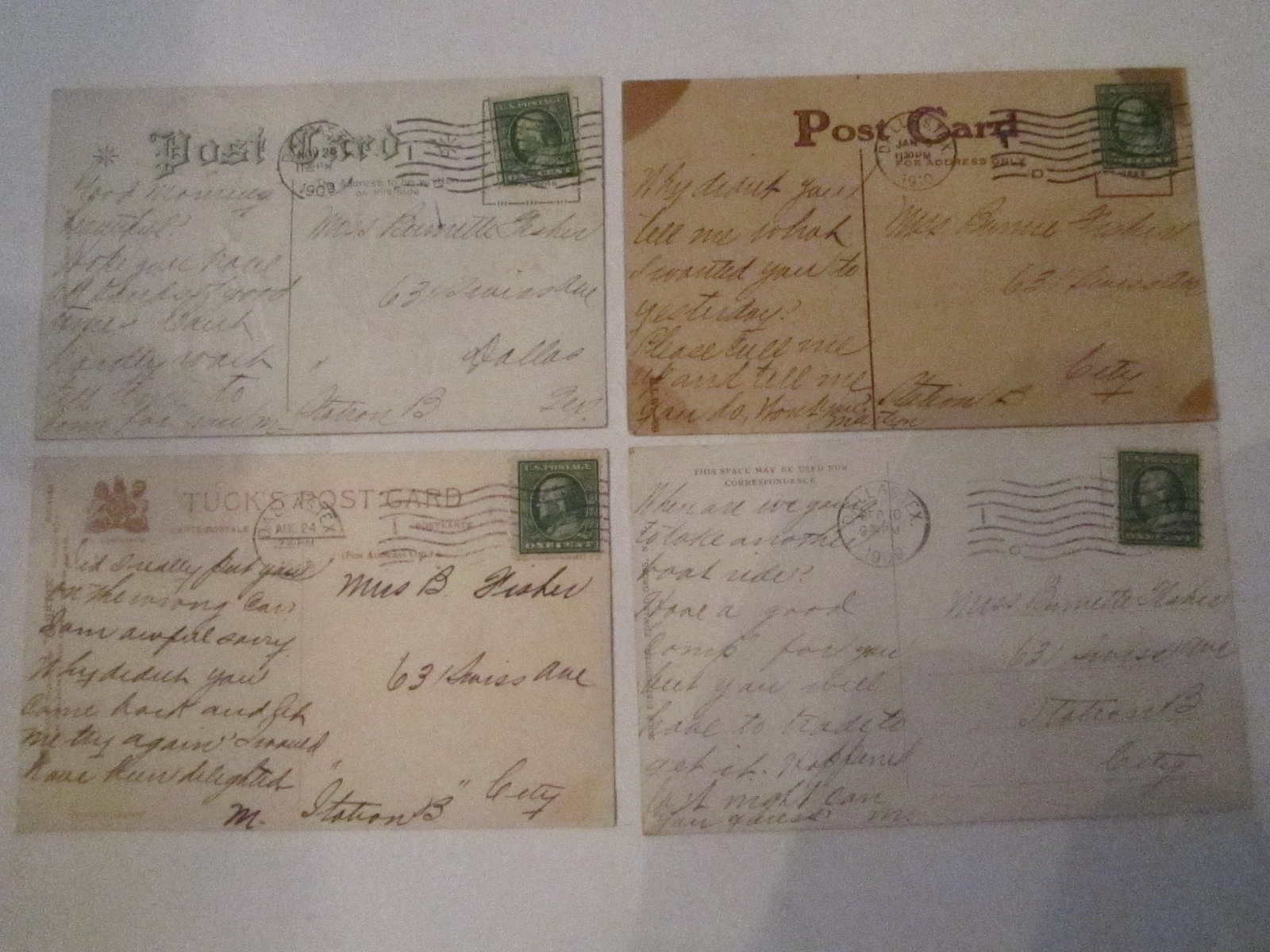 20 VINTAGE POSTCARDS – VARIOUS ARTISTS – PRE 1911 – COLLECTIBLE – LOT F TUB ABC