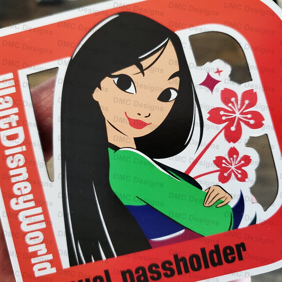Aftermarket Walt Disney Annual Passholder Magnet featuring Mulan! I made this!