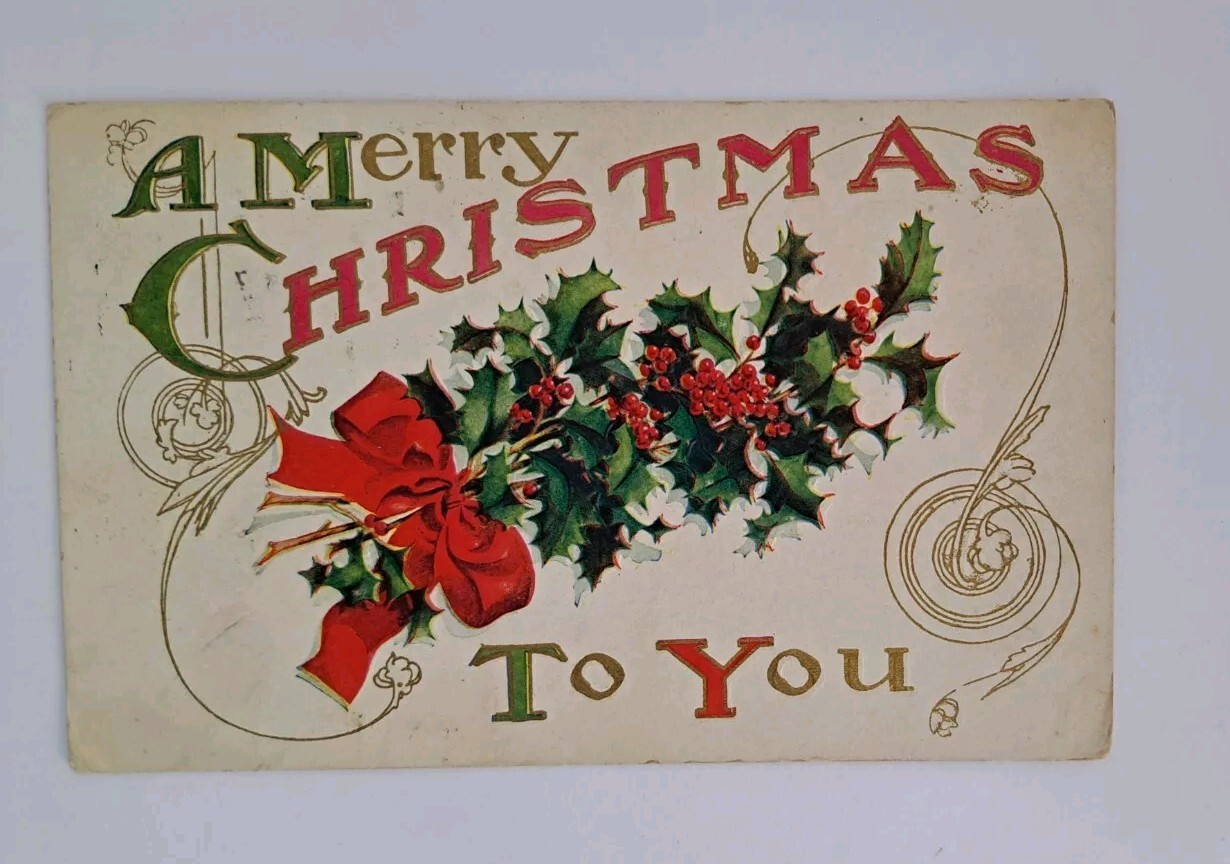 Postcard 1911 Posted Divided Back “A Merry Christmas To You”