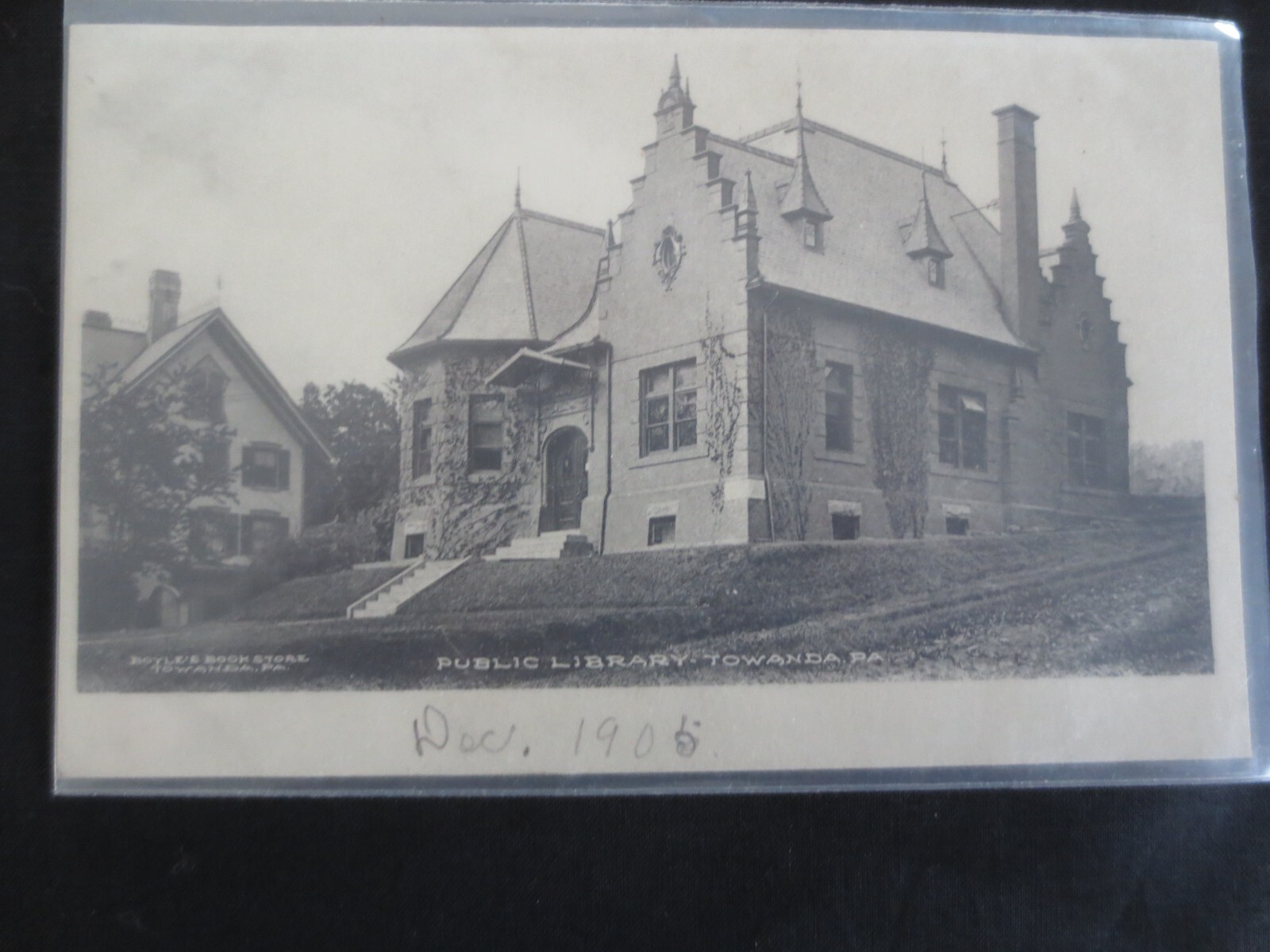 3 – 5-1/2″ x 3-1/2″ Antique TOWANDA PA Historical Buildings POSTCARDS in Sleeves