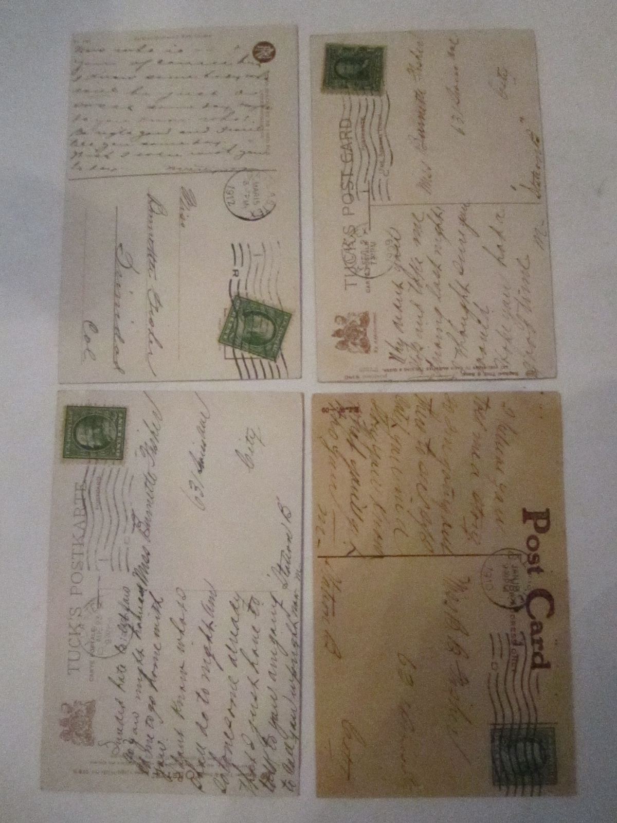 20 VINTAGE POSTCARDS – VARIOUS ARTISTS – PRE 1911 – COLLECTIBLE – LOT F TUB ABC