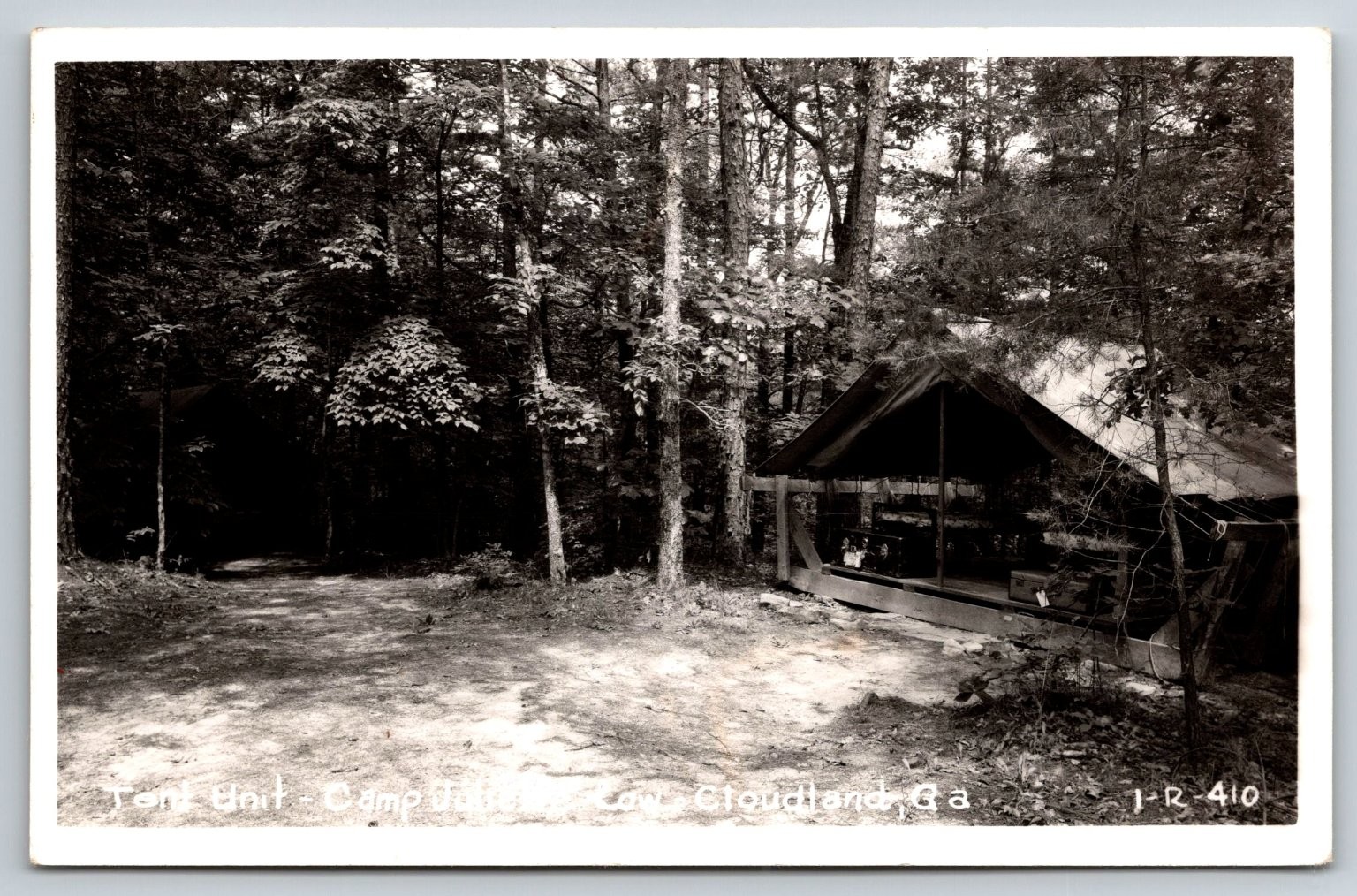 RPPC Tent Unit Camp Lookout Cloudland GA Vintage Real Photo Postcard