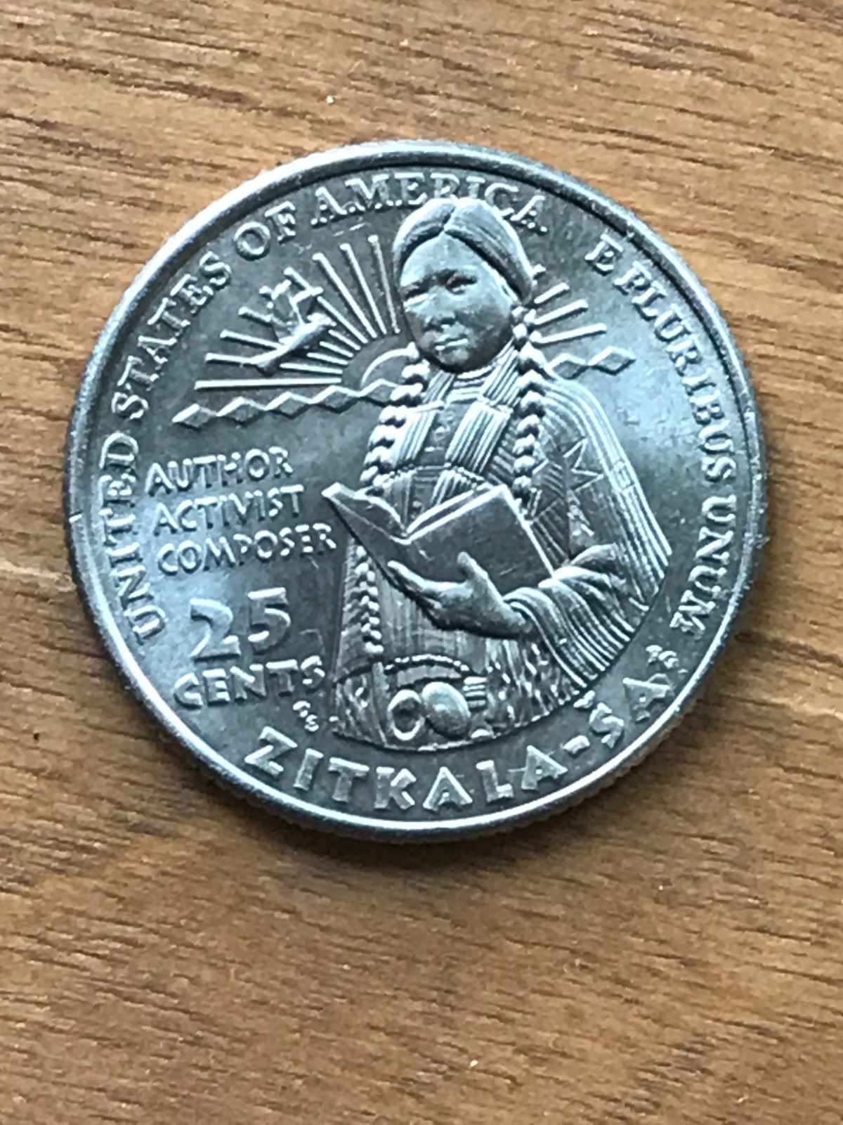 2024 d Zitkala-Sa Quarter, ‘IN COD WE TRUST’ Error error on reverse