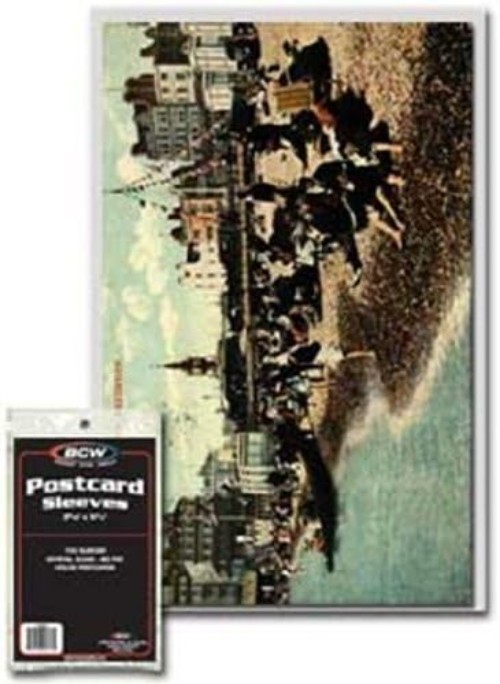 1000 Pack Postcard Sleeves – Clear Poly Archival Storage