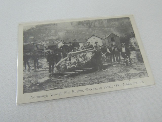 8 Vintage Antique 1889 Johnstown Flood Postcard Photographs w/ Sleeves (1 Repro)