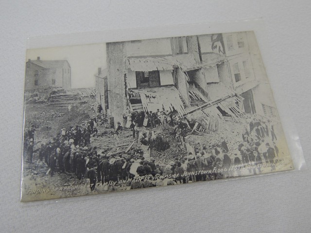8 Vintage Antique 1889 Johnstown Flood Postcard Photographs w/ Sleeves (1 Repro)
