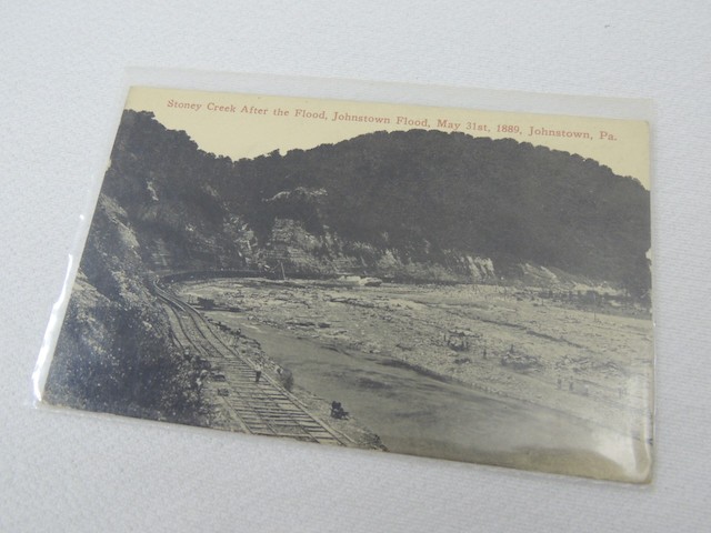 8 Vintage Antique 1889 Johnstown Flood Postcard Photographs w/ Sleeves