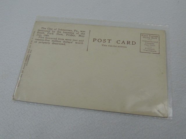 8 Vintage Antique 1889 Johnstown Flood Postcard Photographs w/ Sleeves
