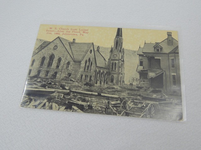 8 Vintage Antique 1889 Johnstown Flood Postcard Photographs w/ Sleeves