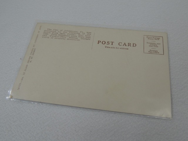 8 Vintage Antique 1889 Johnstown Flood Postcard Photographs w/ Sleeves
