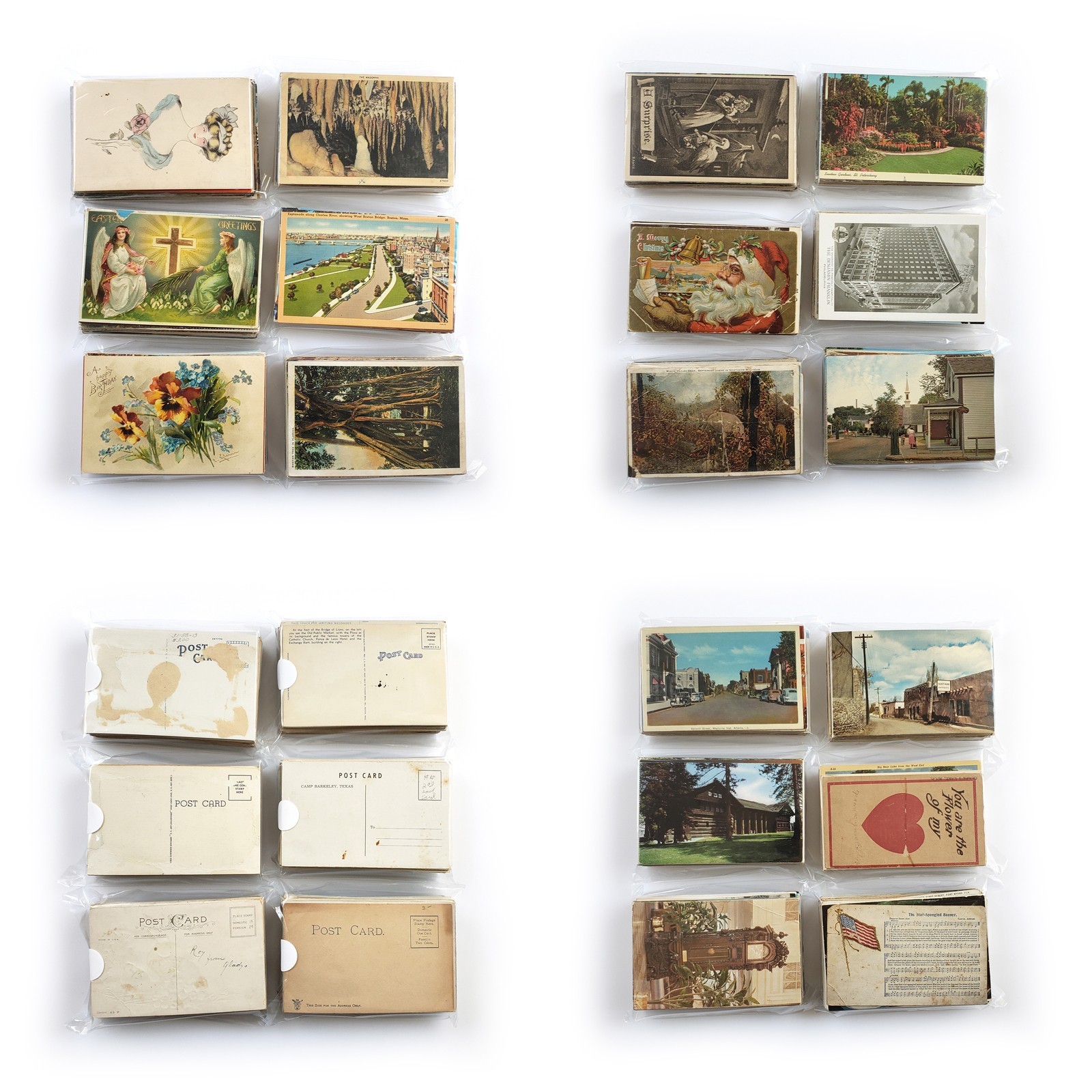 75 Damaged Postcards Lot – Junk Journal Decoupage Unposted Vintage Craft Project