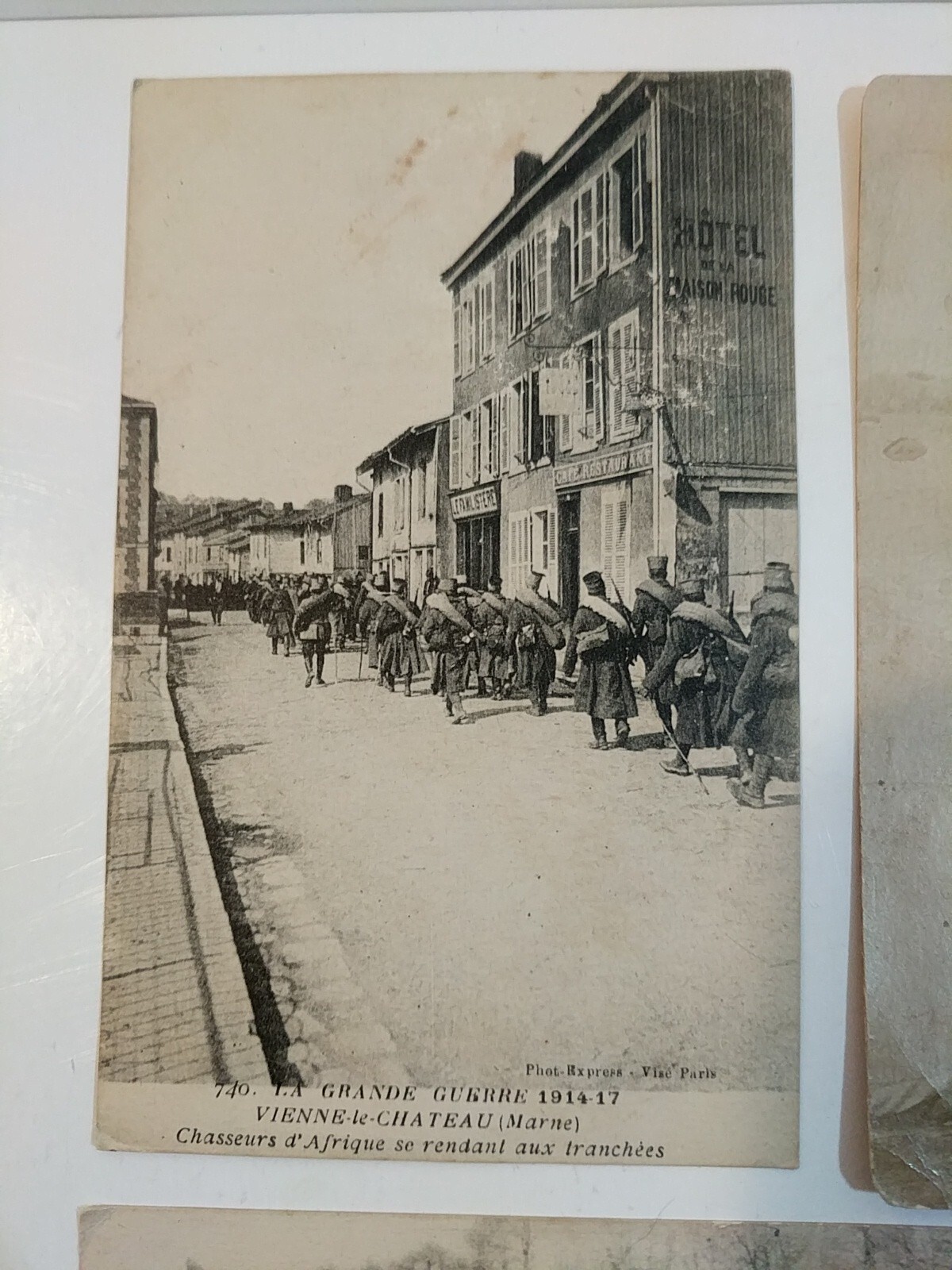 Lot 6 WWI Postcards La Guerre en Argonne Chasers of Africa Burnhaupt Buyer Bonds