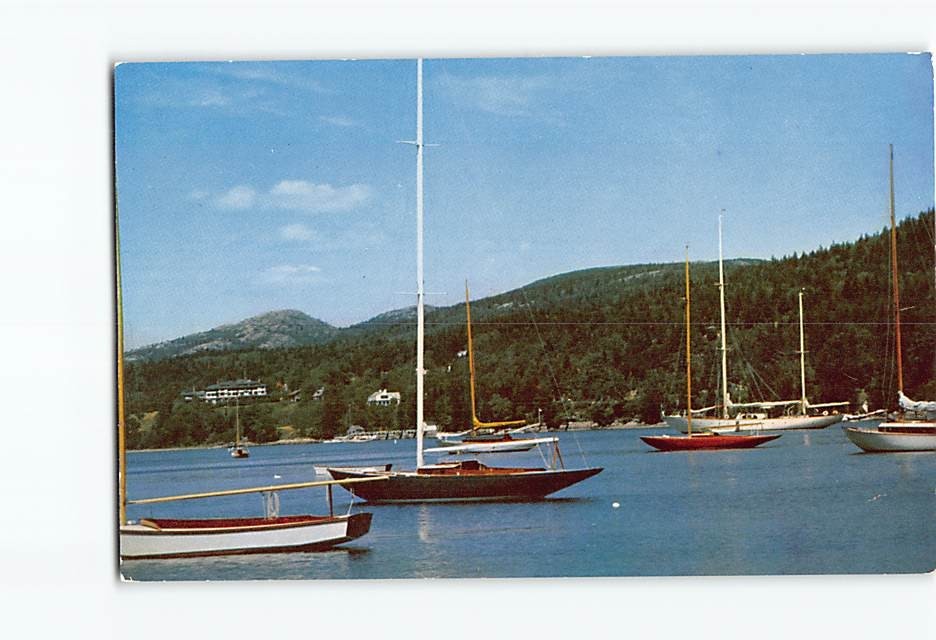 Postcard Northeast Harbor Mount Desert Island Acadia National Park Maine USA
