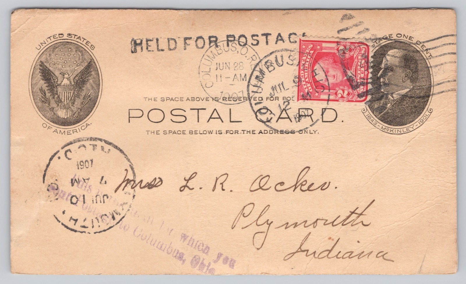 Matte Finish RPPC Buckeye Lake Park Figure Eight Rollercoaster c1907