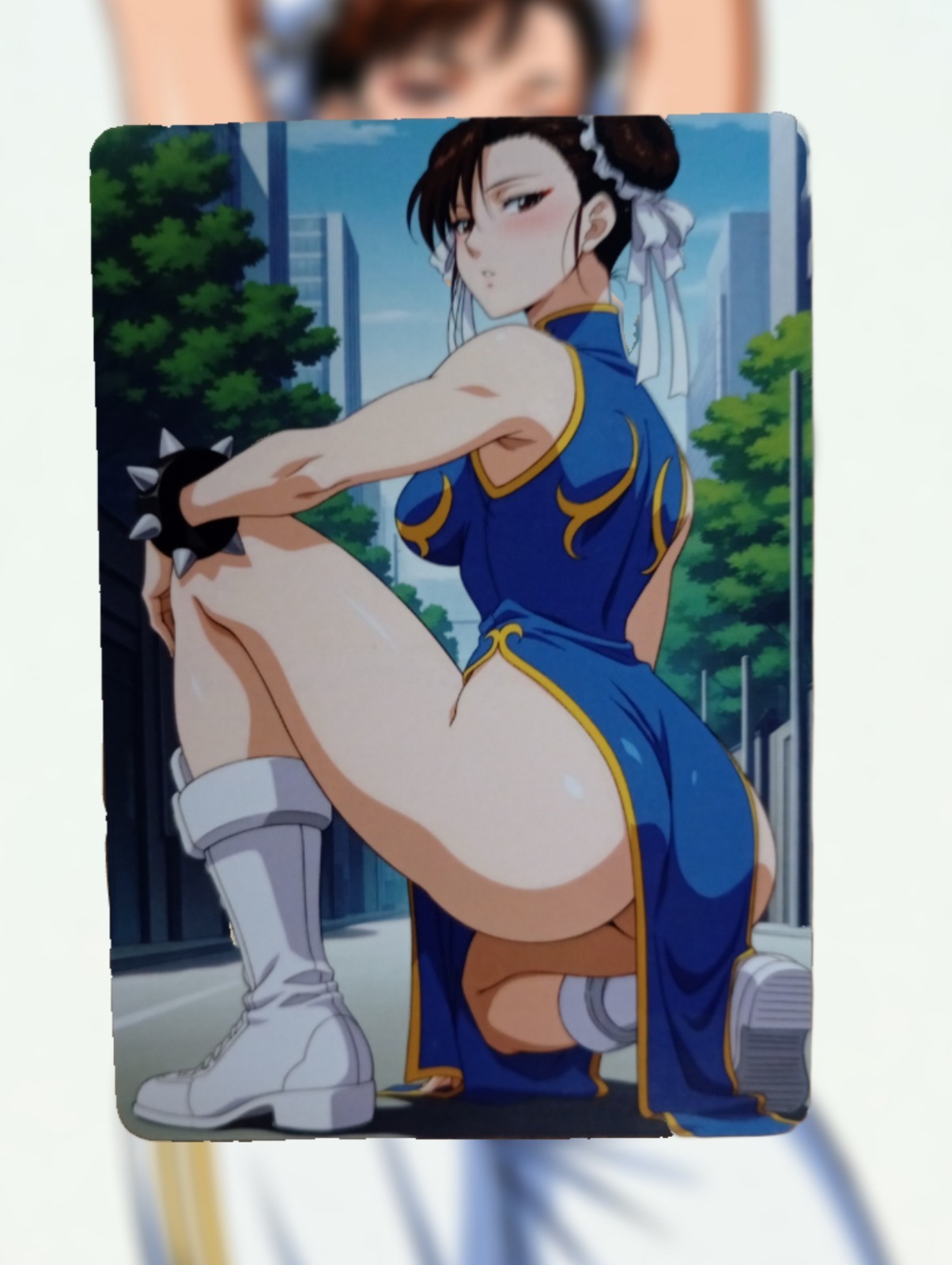 Chun-Li Street Fighter Anime Waifu Sexy Goddess Doujin Lewd Hentai Card